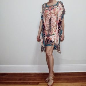 BCBG Sm Scarf Dress Bold Print